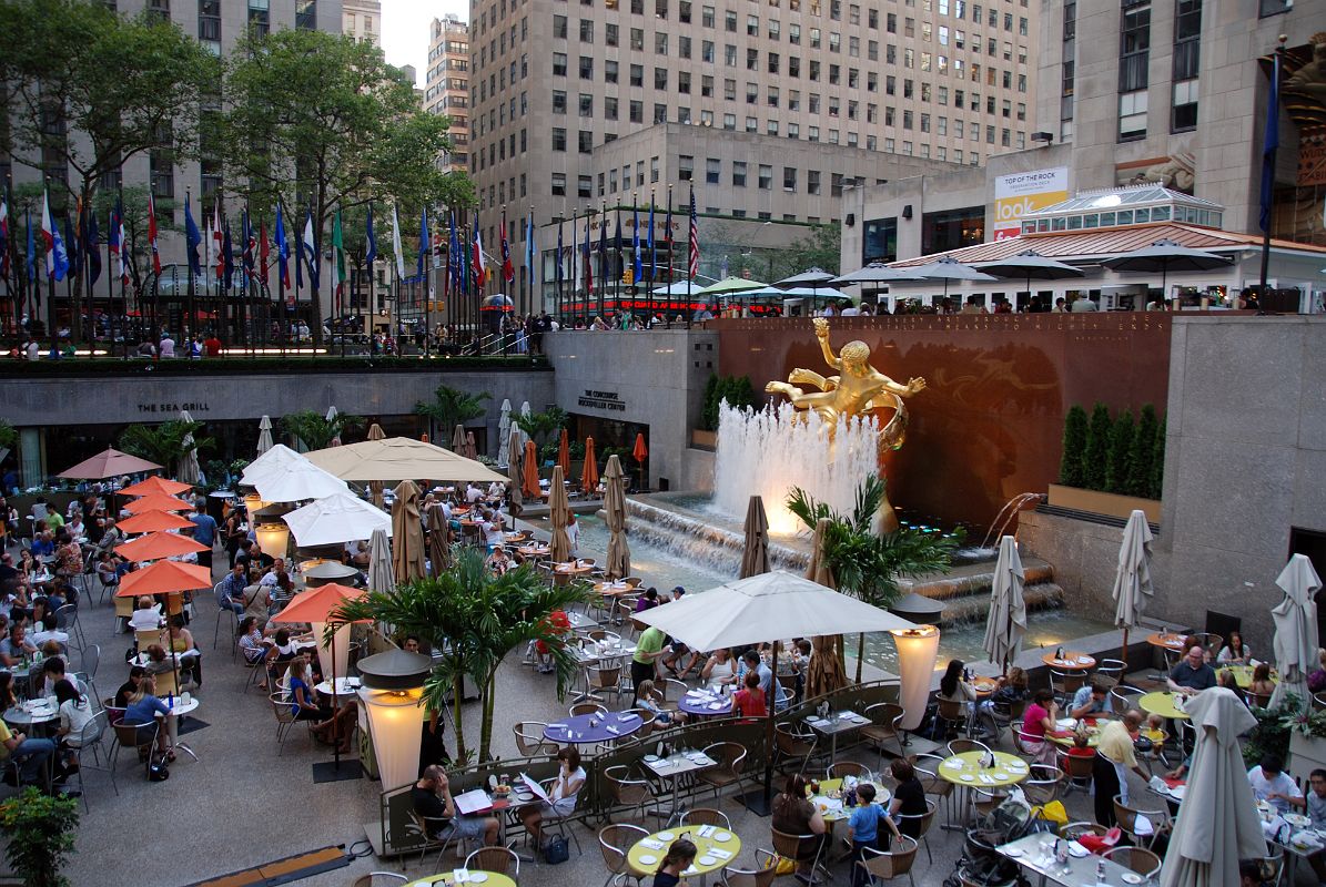 New York City Rockefeller Center 02C Skating Rink Becomes The Rink Bar In The Summer